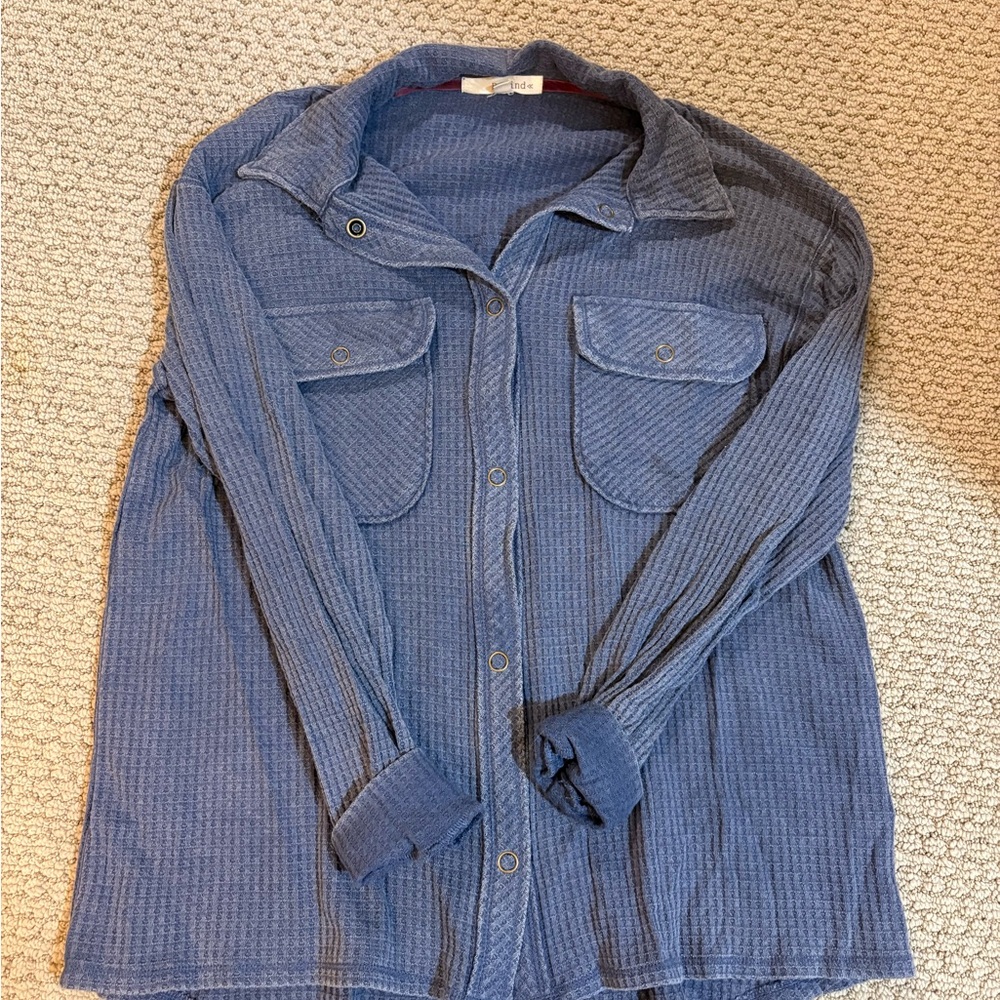 Waffle Blue Women’s Shirt